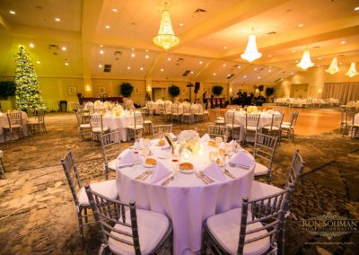 Grand Ballroom setup with socially distanced tables.