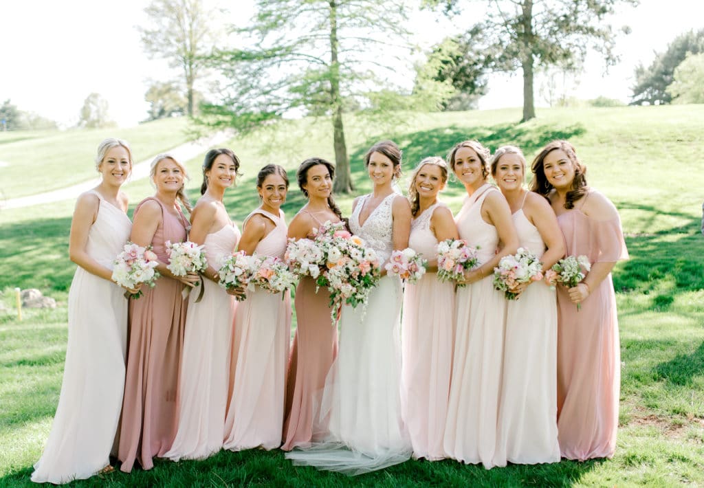 wedding trends mix and match bridesmaid dresses