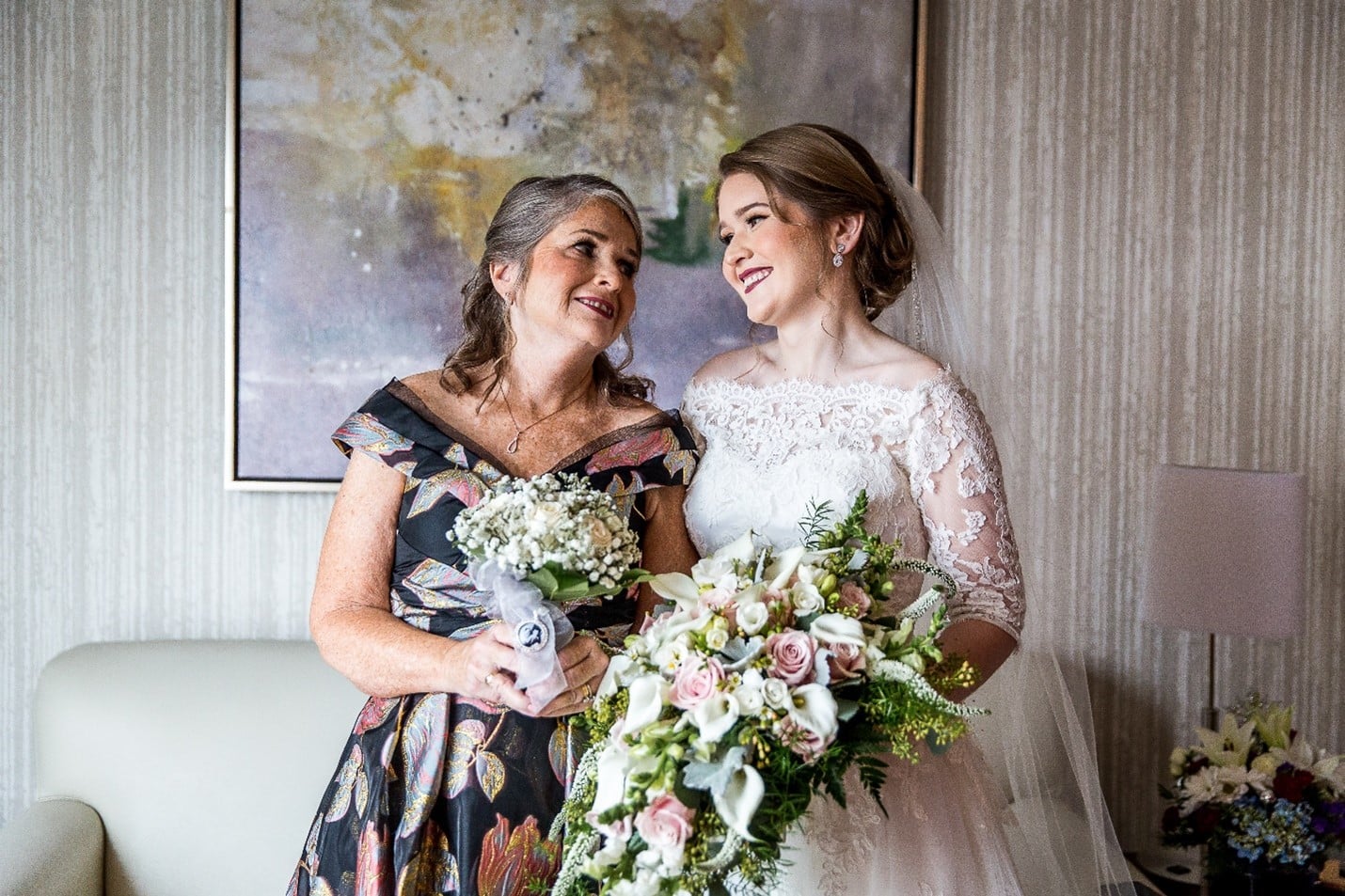 Mother With Bride Before Wedding