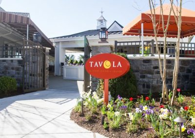 Tavola entrance sign.