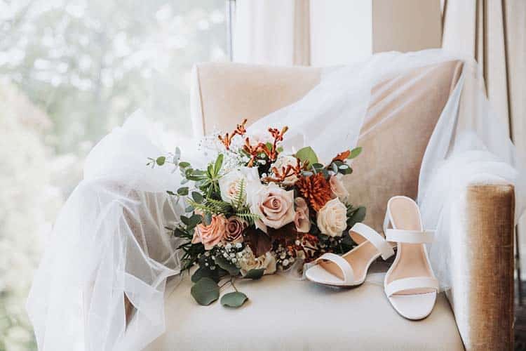 Wedding Flowers And Shoes